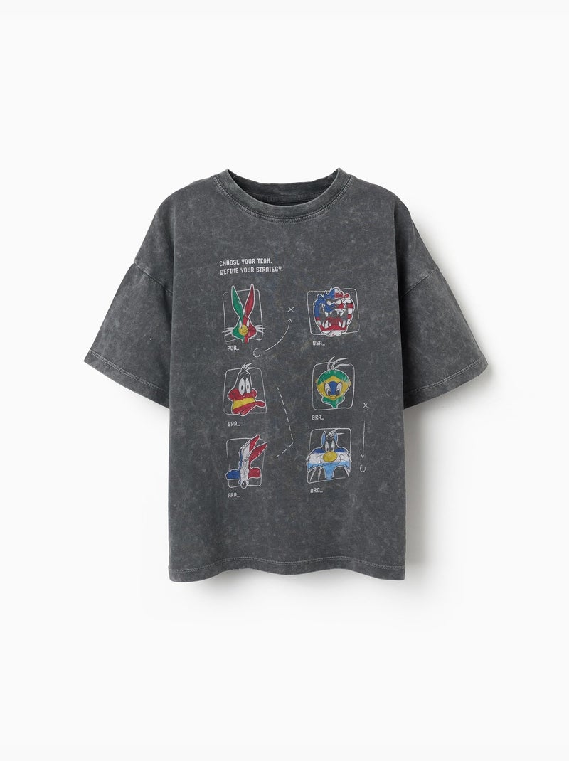 Maglietta in cotone con stampa Looney Tunes Grigio scuro - Kiabi