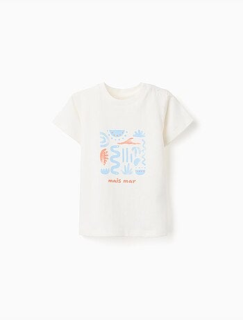 Maglietta in cotone con stampa Mais Mar