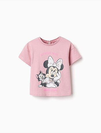 Maglietta in cotone con stampa Minnie & Figaro