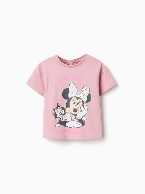 Maglietta in cotone con stampa Minnie & Figaro - Kiabi