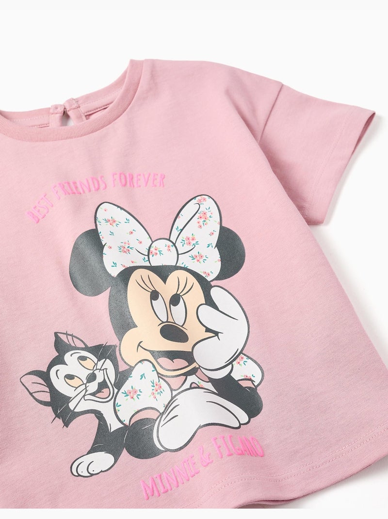 Maglietta in cotone con stampa Minnie & Figaro Rosa chiaro - Kiabi