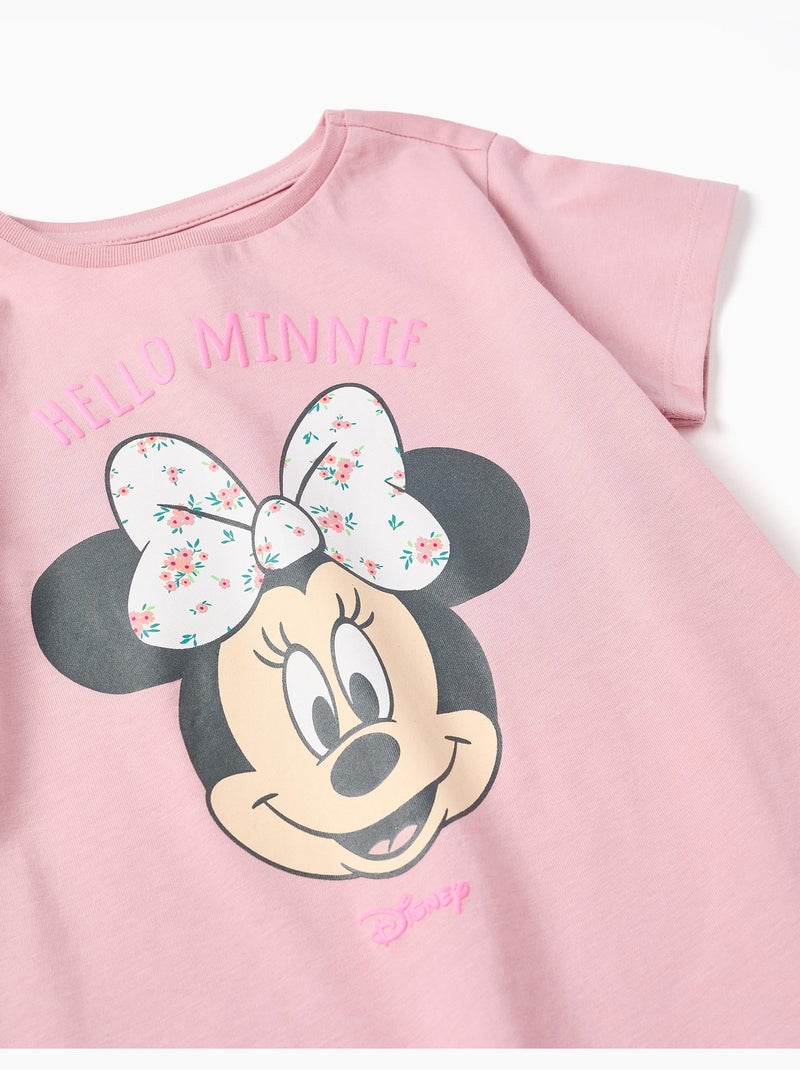 Maglietta in cotone con stampa Minnie Rosa chiaro - Kiabi
