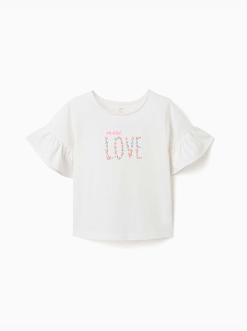 Maglietta in cotone con stampa More Love - Kiabi Maglietta in cotone con stampa More Love - Kiabi