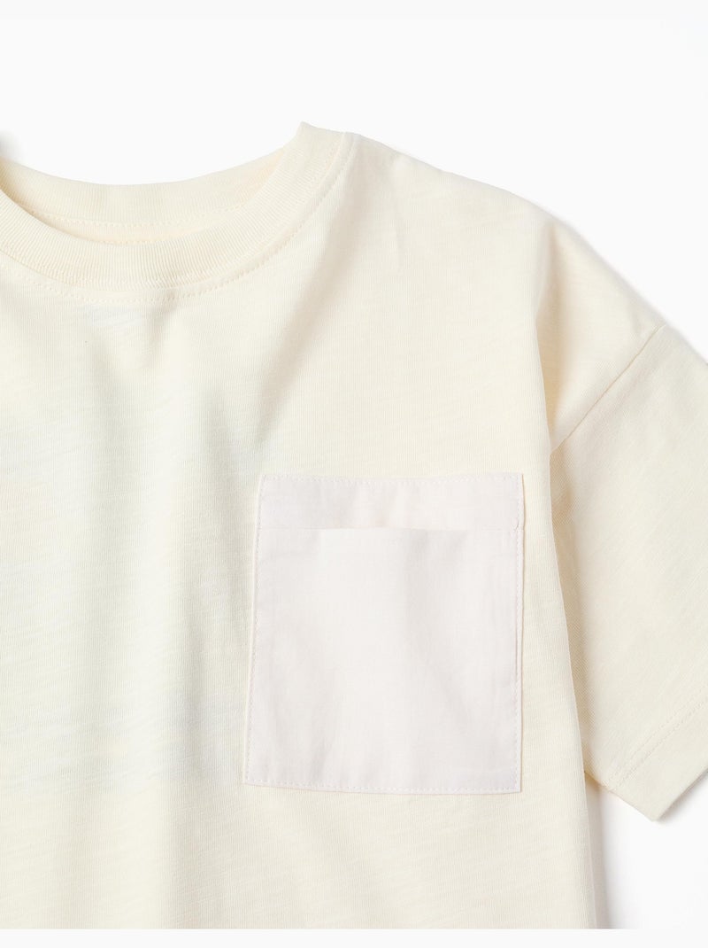 Maglietta in cotone con stampa Normal is Boring Beige chiaro - Kiabi