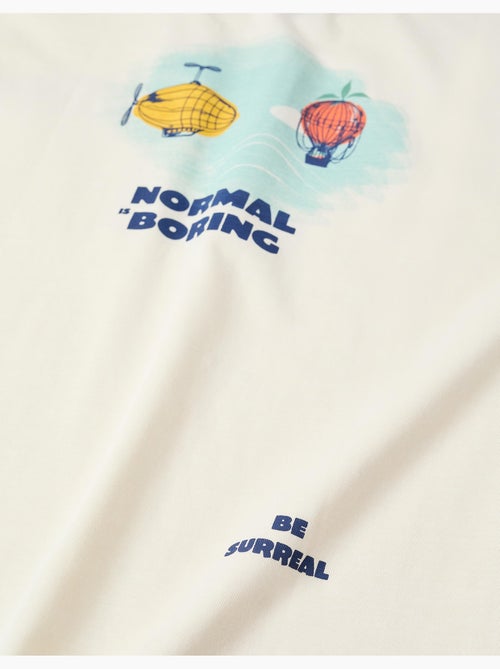 Maglietta in cotone con stampa Normal is Boring - Kiabi Maglietta in cotone con stampa Normal is Boring - Kiabi