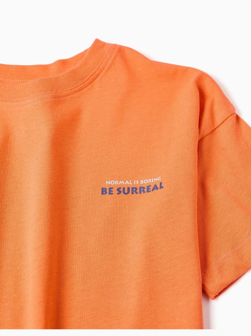 Maglietta in cotone con stampa Normal is Boring - Kiabi