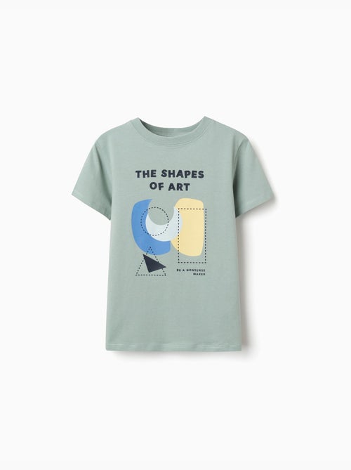 Maglietta in cotone con stampa Shapes - Kiabi Maglietta in cotone con stampa Shapes - Kiabi