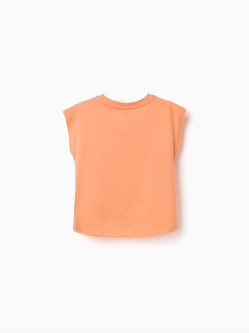 Maglietta in cotone con stampa sole e palme - Kiabi