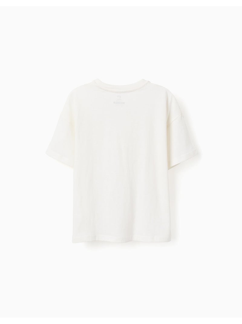 Maglietta in cotone con stampa Sou do Sol Bianco - Kiabi