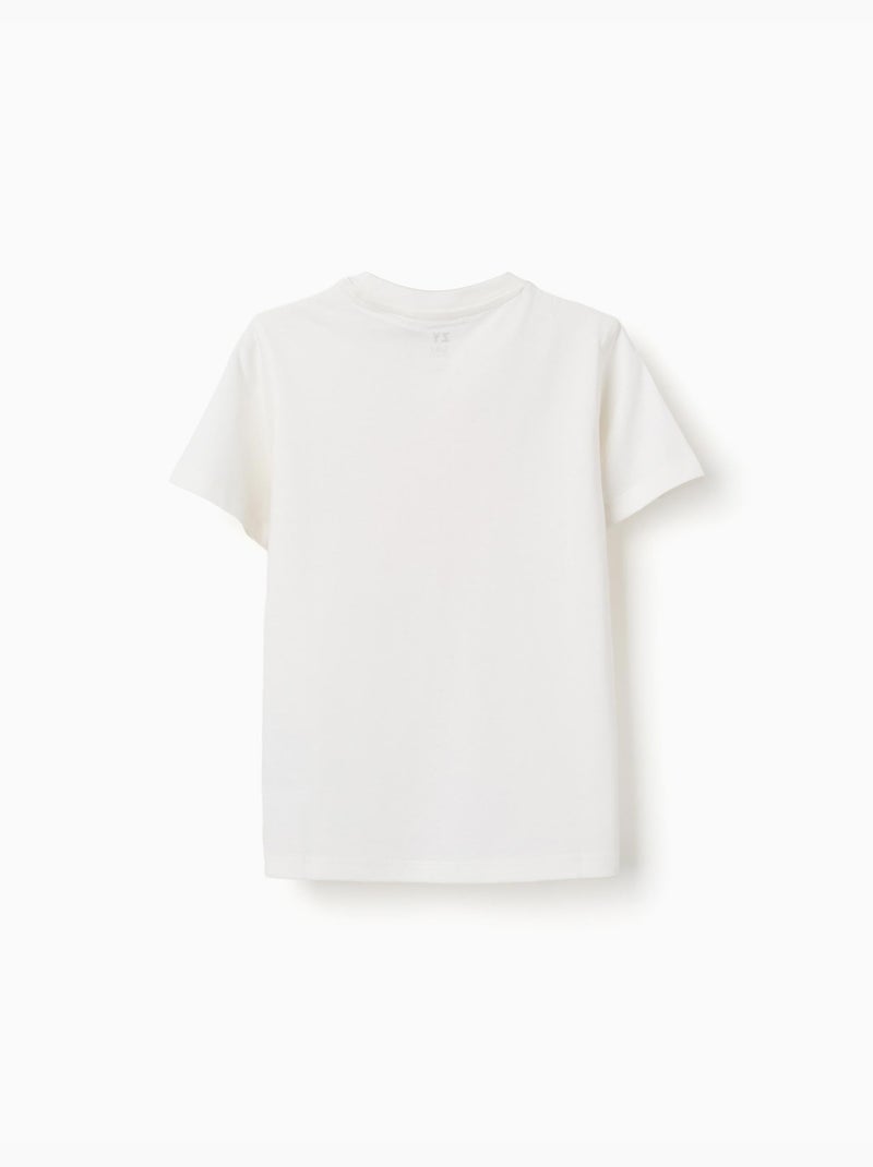 Maglietta in cotone con stampa Sou do Sol Bianco - Kiabi