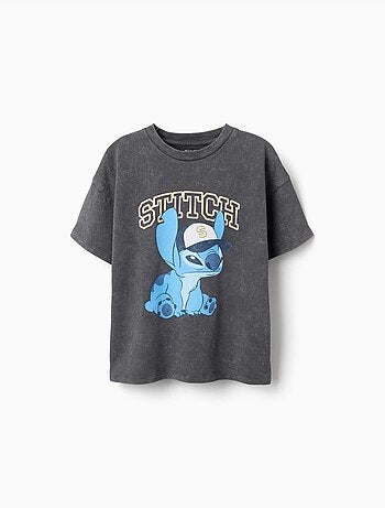 Maglietta in cotone con stampa Stitch