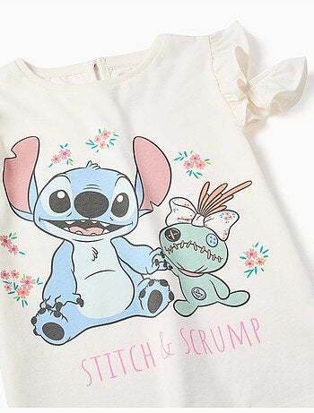 Maglietta in cotone con stampa Stitch & Scrump