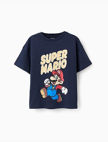Maglietta in cotone con stampa Super Mario