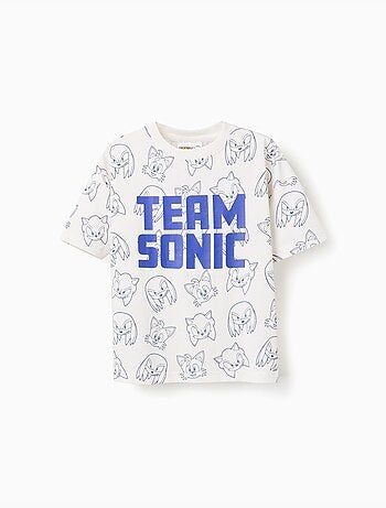 Maglietta in cotone con stampa Team Sonic