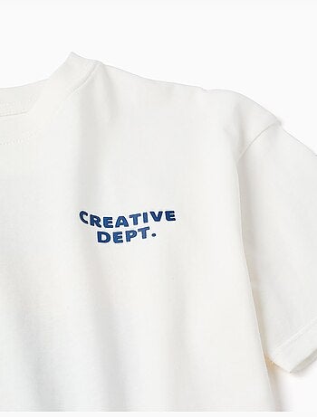 Maglietta in cotone con stampe Creativity