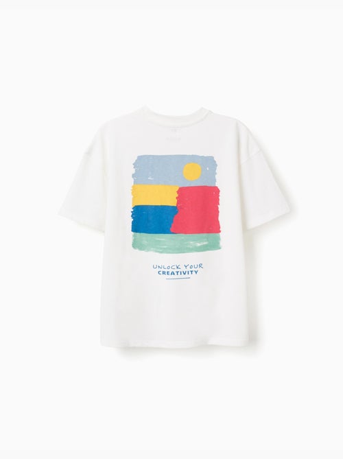 Maglietta in cotone con stampe Creativity - Kiabi