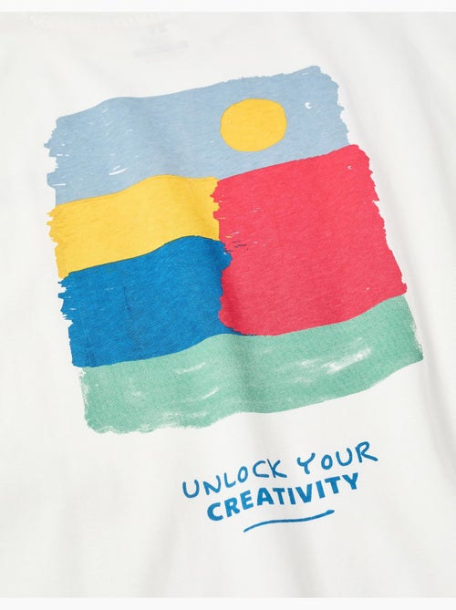 Maglietta in cotone con stampe Creativity - Kiabi