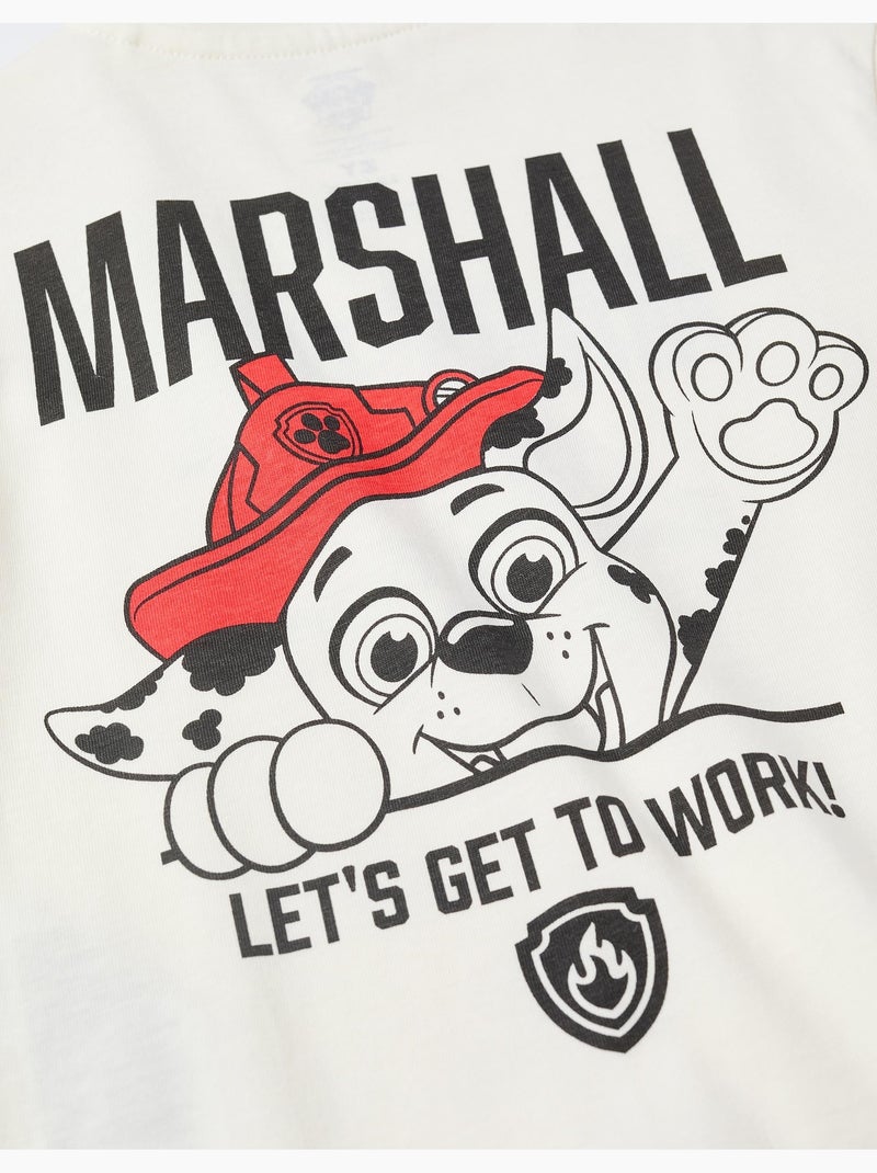 Maglietta in cotone con stampe di Marshall Bianco - Kiabi