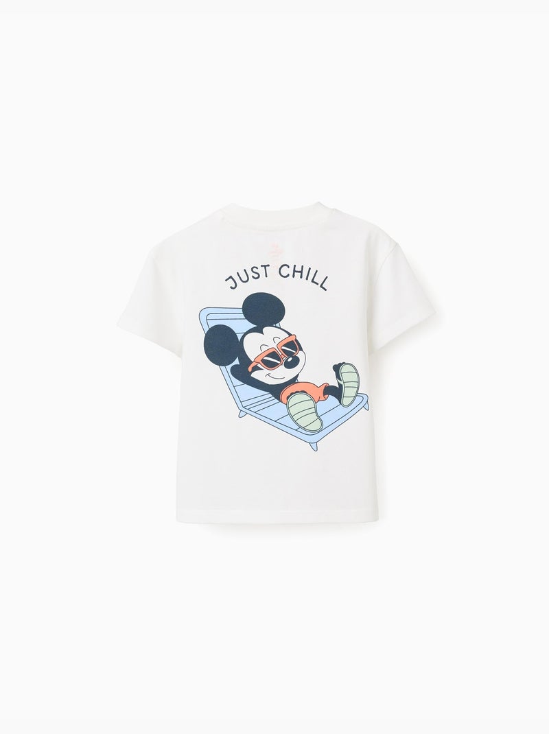 Maglietta in cotone con stampe di Mickey Bianco - Kiabi