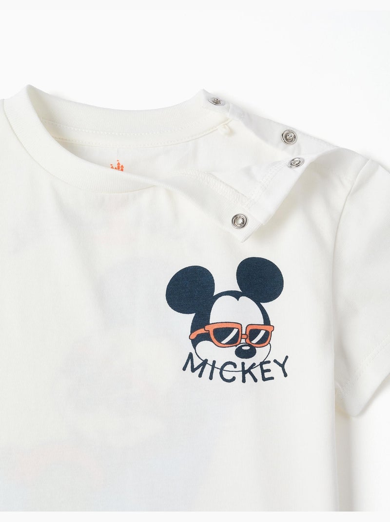 Maglietta in cotone con stampe di Mickey Bianco - Kiabi