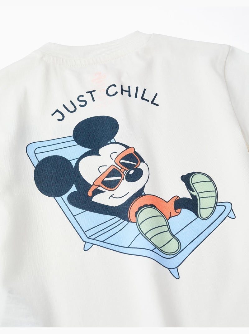 Maglietta in cotone con stampe di Mickey Bianco - Kiabi