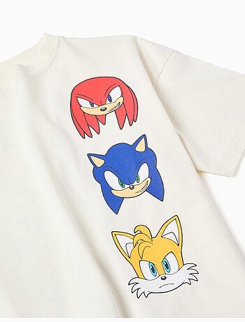Maglietta in cotone con stampe di Sonic & Friends