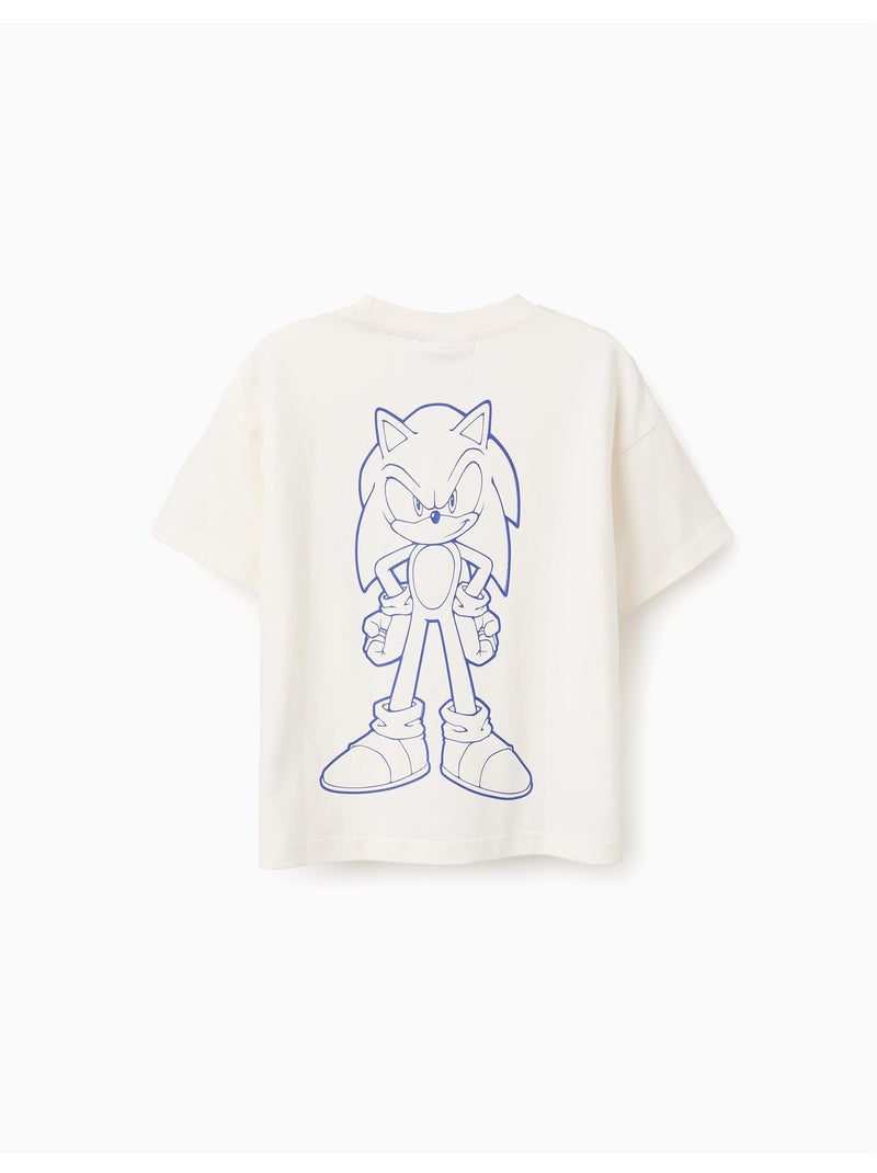 Maglietta in cotone con stampe di Sonic & Friends Bianco - Kiabi