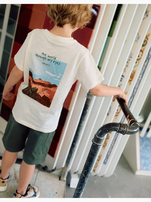 Maglietta in cotone con stampe lanzarote - Kiabi