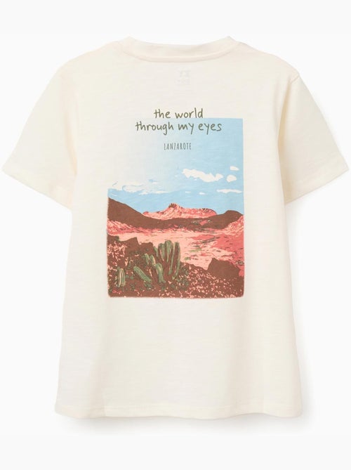Maglietta in cotone con stampe lanzarote - Kiabi