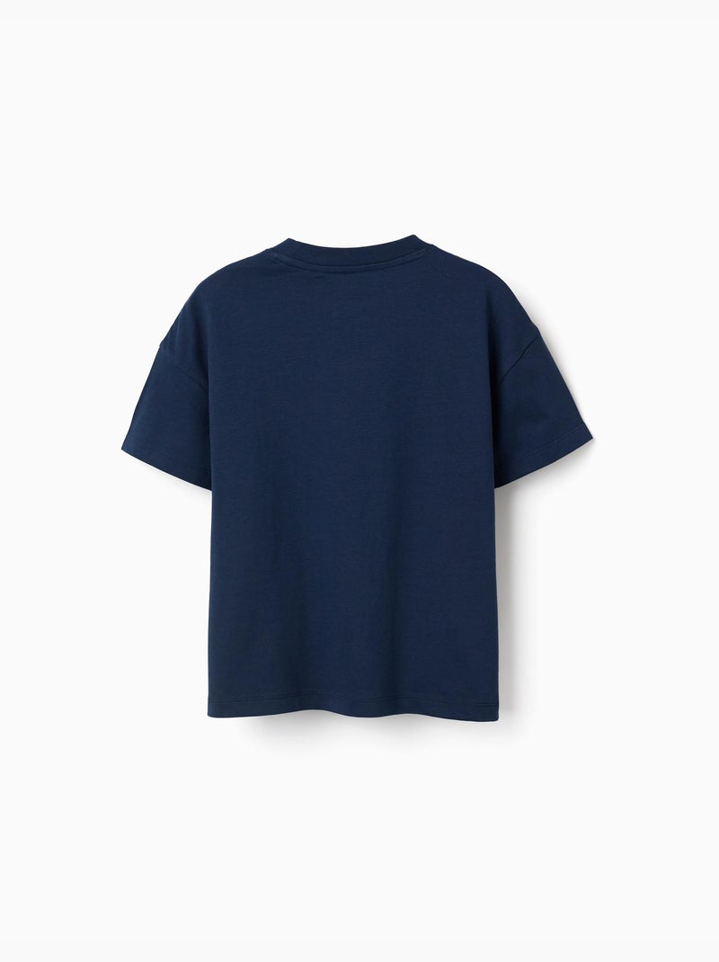 Maglietta in cotone con stampe Marvel Blu scuro - Kiabi