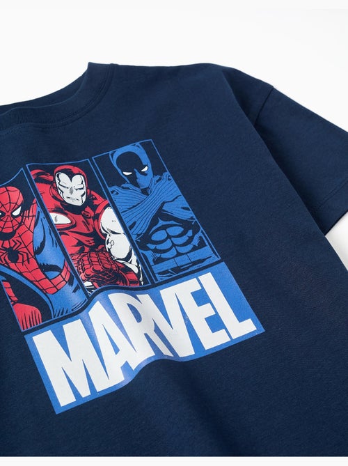 Maglietta in cotone con stampe Marvel - Kiabi