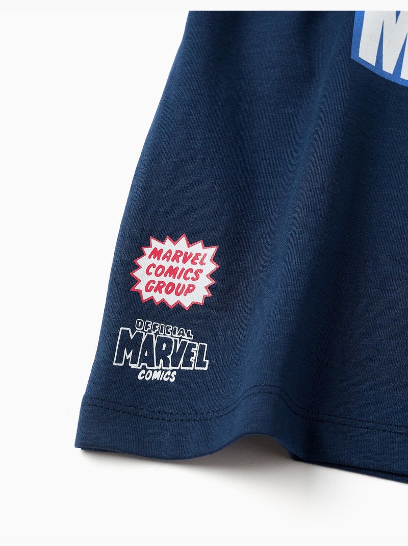 Maglietta in cotone con stampe Marvel Blu scuro - Kiabi