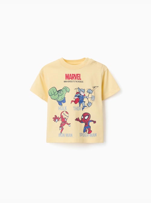 Maglietta in cotone con stampe Marvel Heroes - Kiabi