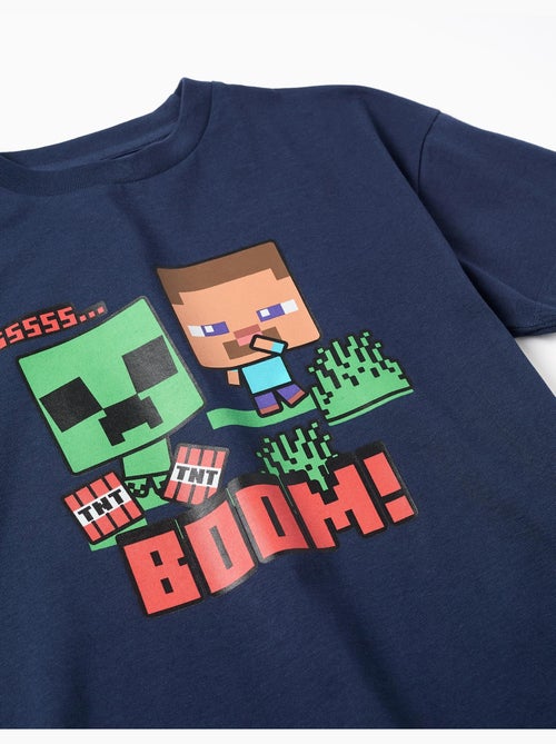 Maglietta in cotone con stampe Minecraft - Kiabi