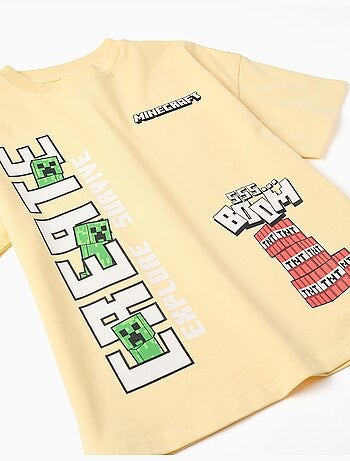 Maglietta in cotone con stampe Minecraft