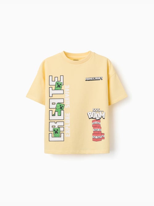 Maglietta in cotone con stampe Minecraft - Kiabi