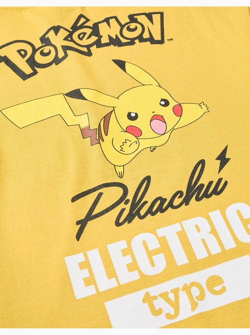 Maglietta in cotone con stampe pikachu sul fronte e sul retro - Kiabi