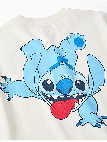 Maglietta in cotone con stampe stitch