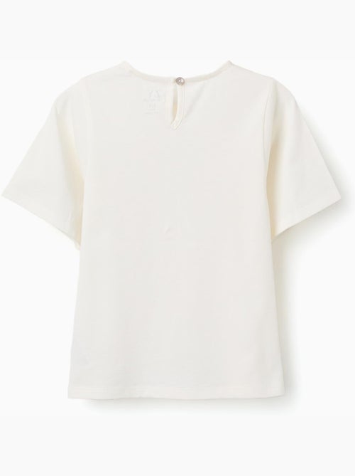 Maglietta in cotone con tasca ricamata - Kiabi