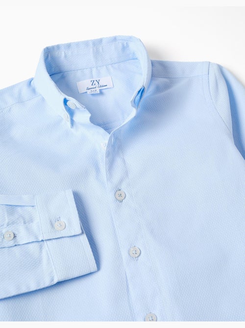 Maglietta in cotone dobby a manica lunga - Kiabi