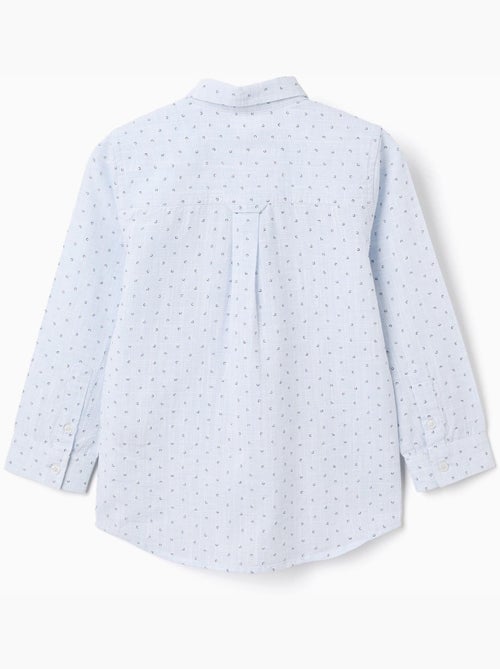 Maglietta in cotone e lino con motivo a cerchi - Kiabi