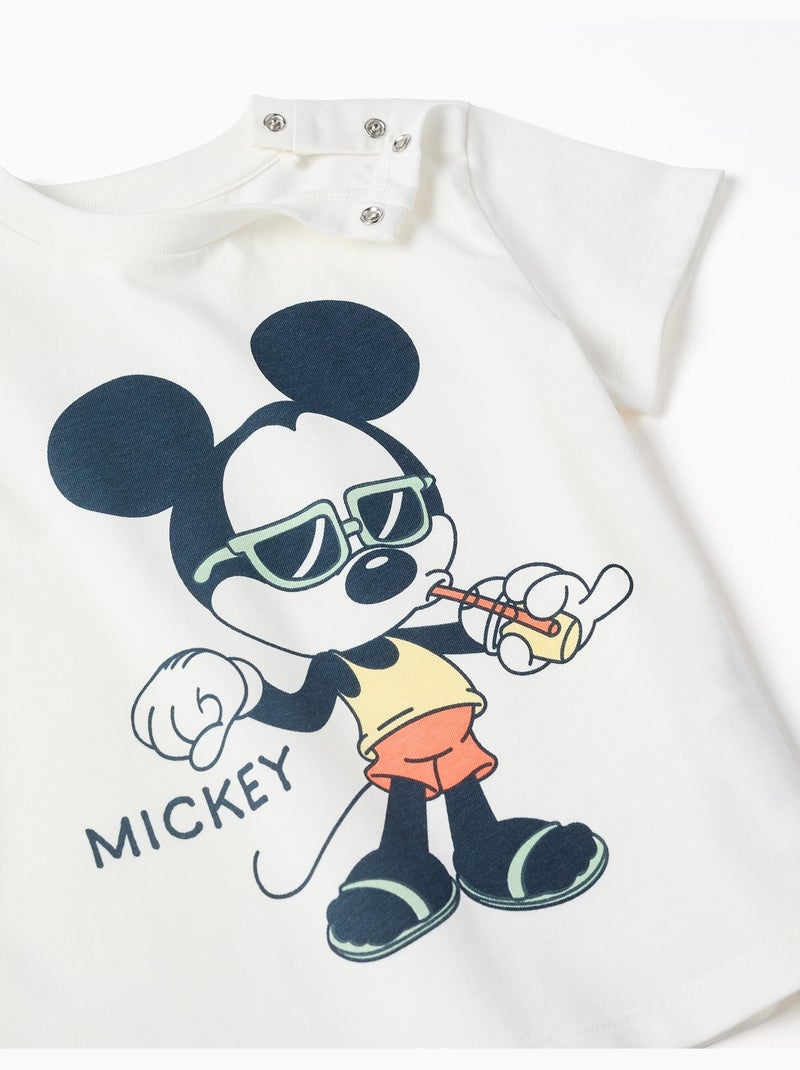 Maglietta in cotone e pantaloncini con stampa Mickey Blu scuro - Kiabi