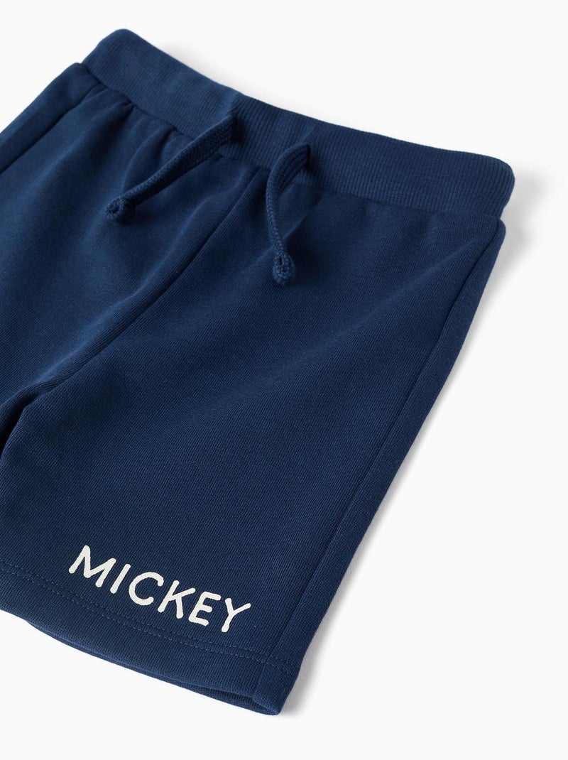 Maglietta in cotone e pantaloncini con stampa Mickey Blu scuro - Kiabi