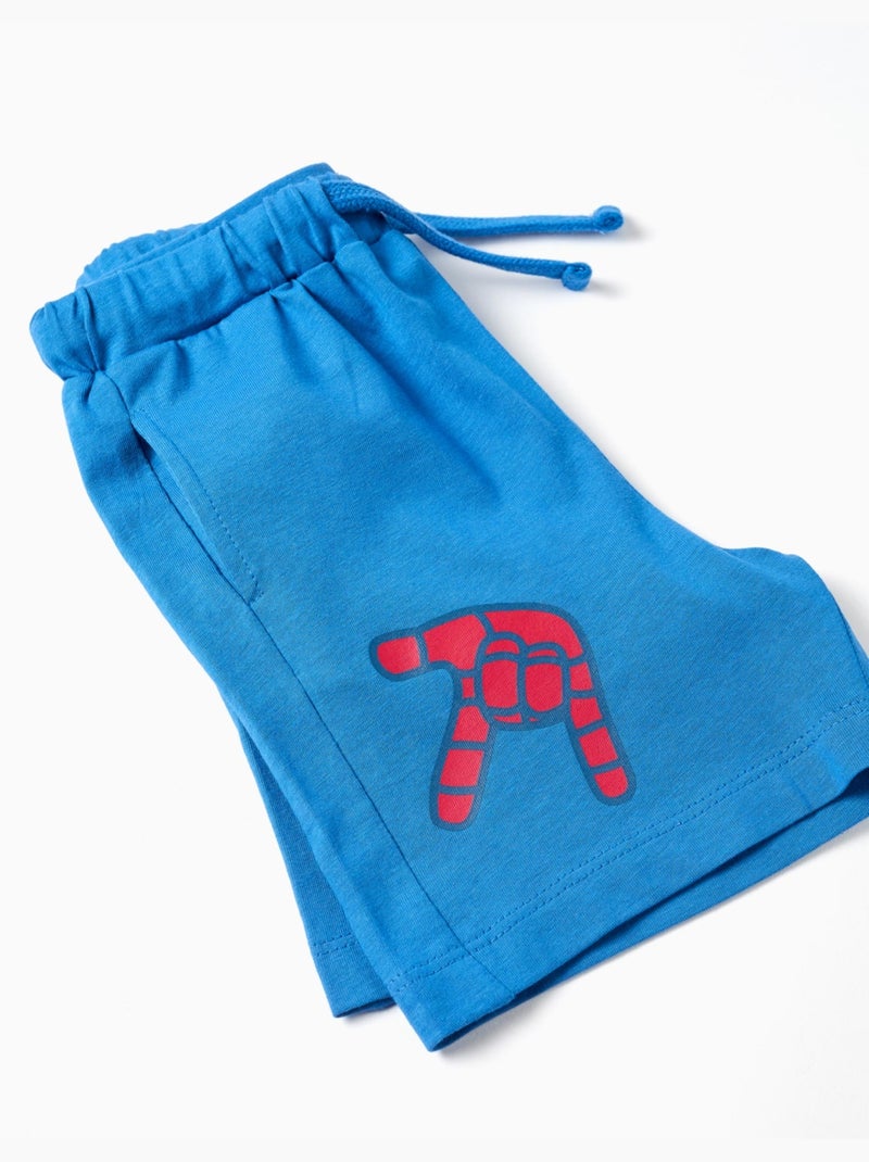Maglietta in cotone e pantaloncini con stampa Spidey Blu Blu - Kiabi