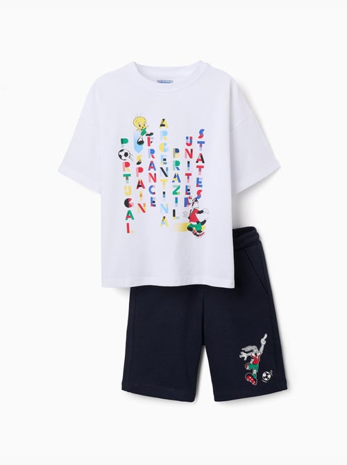 Maglietta in cotone + pantaloncini con Looney Tunes - Kiabi