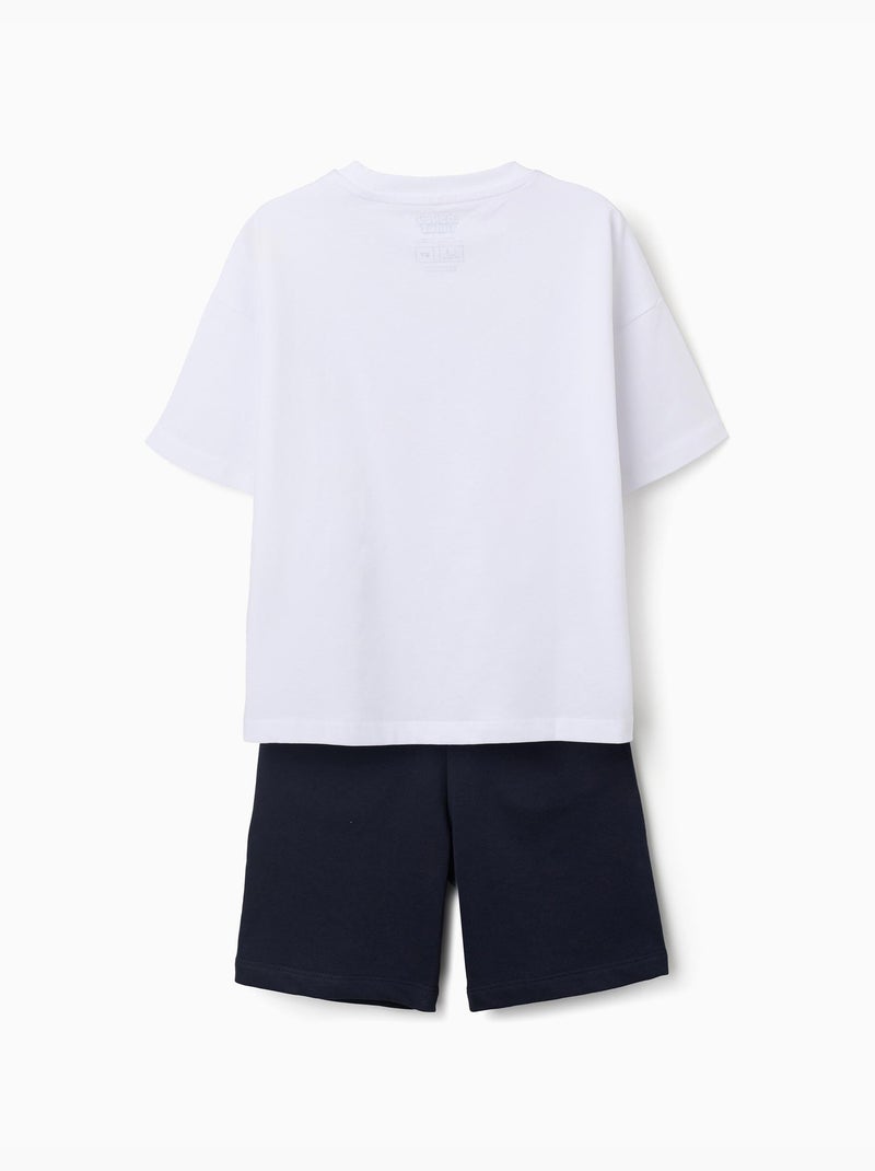 Maglietta in cotone + pantaloncini con Looney Tunes Bianco - Kiabi