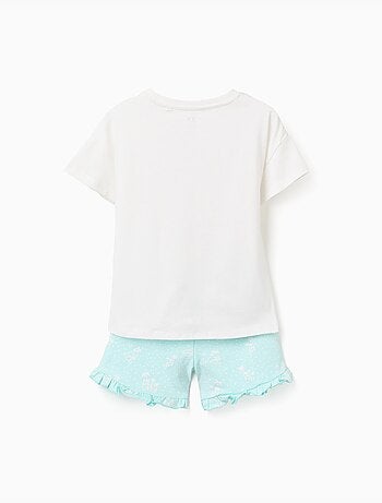 Maglietta in cotone + pantaloncini con stampe di palme