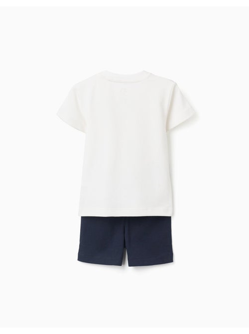 Maglietta in cotone stampato + pantaloncini - Kiabi