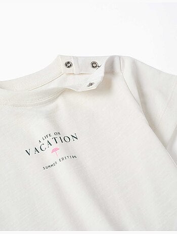 Maglietta in cotone stampato Vacation