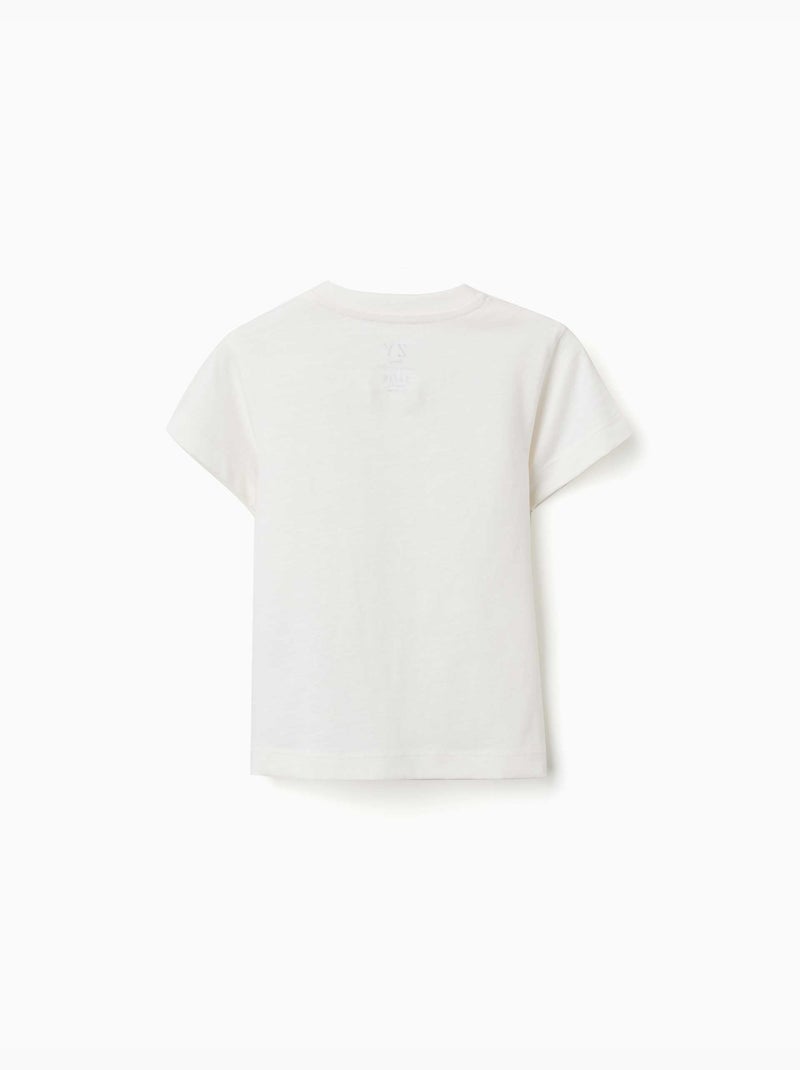 Maglietta in cotone stampato Vacation Beige chiaro - Kiabi